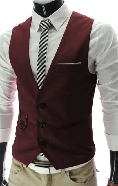 2019 New Arrival Dress Vests For Men Slim Fit