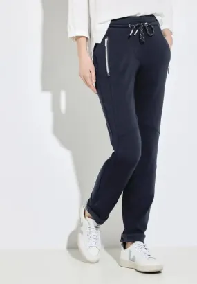 377463- Tracey Casual Fit Joggers- Navy- Cecil