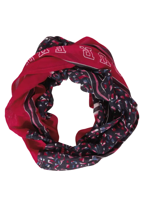 572201- Patchwork Print Loop Scarf - Cecil