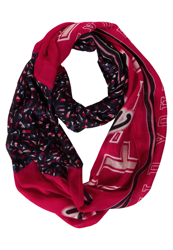 572201- Patchwork Print Loop Scarf - Cecil