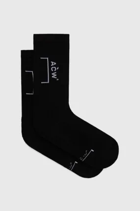 A-COLD-WALL* socks BRACKET SOCK men's black color ACWMSK034A