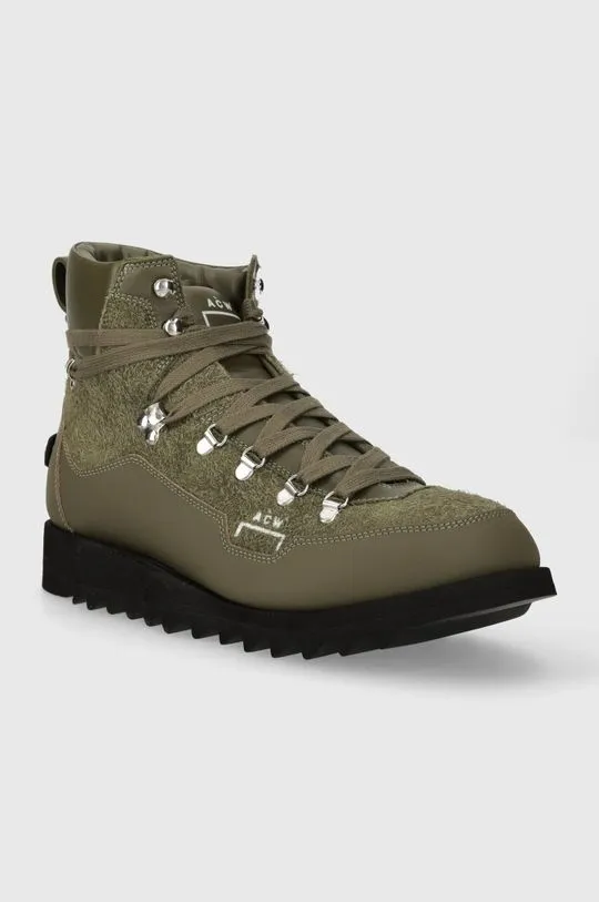 A-COLD-WALL* suede shoes ALPINE BOOT men's green color ACWUF093