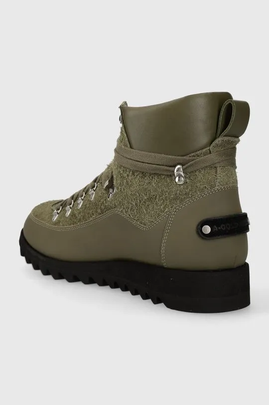 A-COLD-WALL* suede shoes ALPINE BOOT men's green color ACWUF093