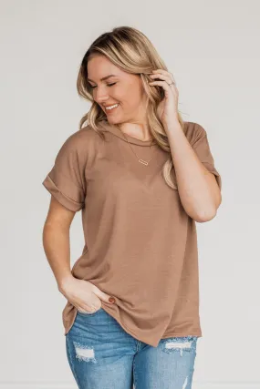 Above And Beyond Short Sleeve Shirt- Taupe