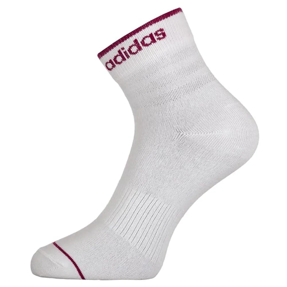 Adidas Flat Knit Ankle Socks (Grey/Purple/White)