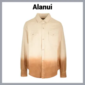 ALANUI  |Button-down Blended Fabrics Street Style Long Sleeves Plain