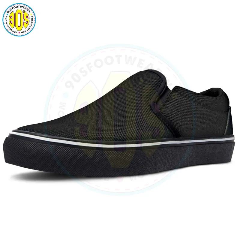 All Black Classic Vans Sneaker Slipons Shoes