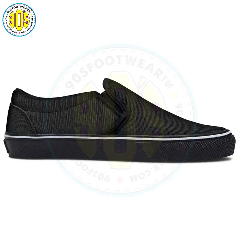 All Black Classic Vans Sneaker Slipons Shoes