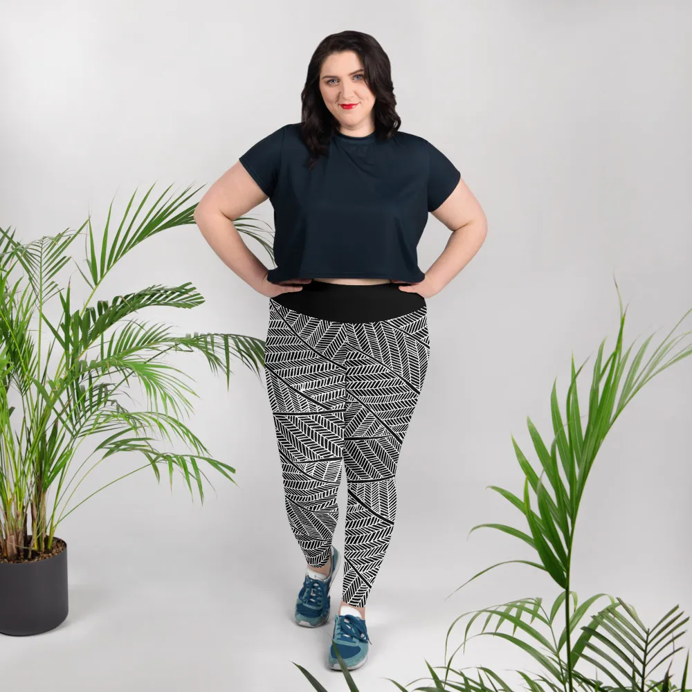 All-Over Print Plus Size Leggings Noor