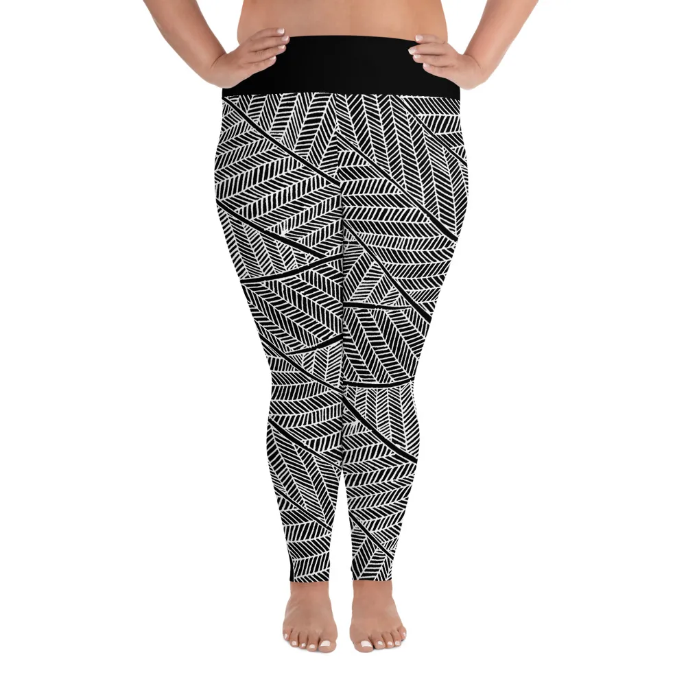 All-Over Print Plus Size Leggings Noor