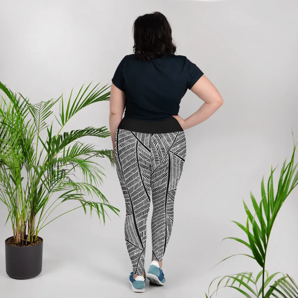 All-Over Print Plus Size Leggings Noor