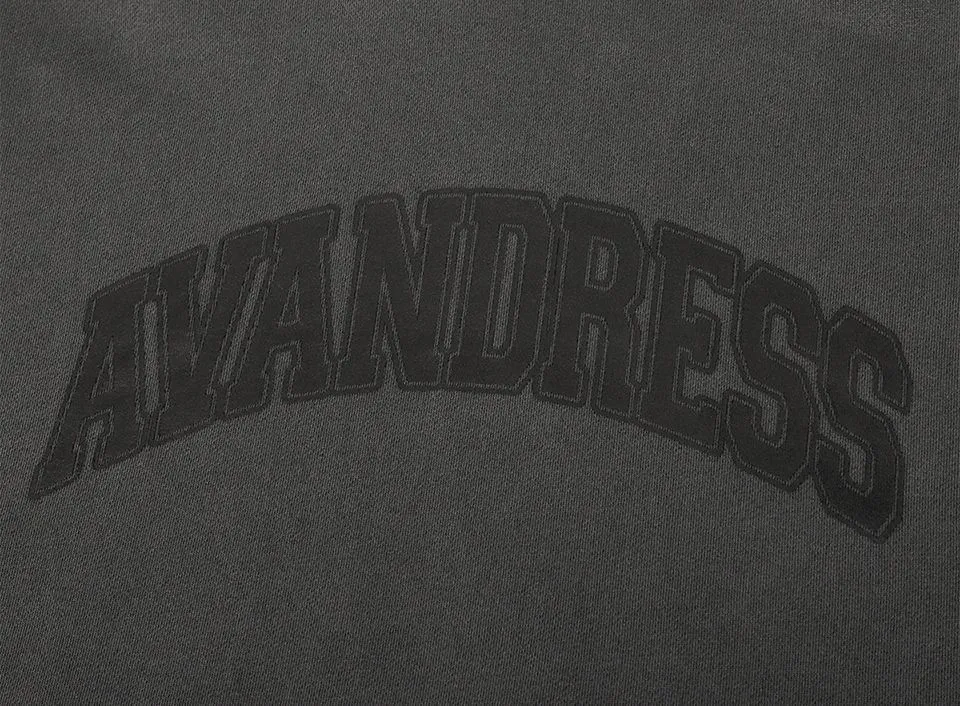 AVANDRESS  |Unisex Sweat Street Style Long Sleeves Plain Oversized Logo