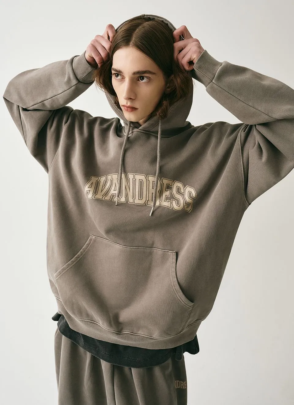 AVANDRESS  |Unisex Sweat Street Style Long Sleeves Plain Oversized Logo