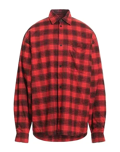 BALENCIAGA  |Button-down Other Plaid Patterns Street Style Long Sleeves