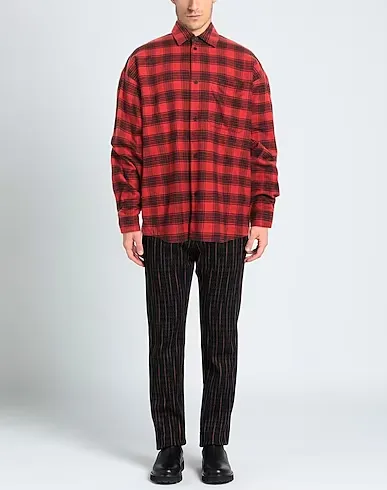 BALENCIAGA  |Button-down Other Plaid Patterns Street Style Long Sleeves