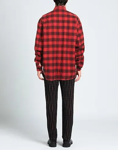 BALENCIAGA  |Button-down Other Plaid Patterns Street Style Long Sleeves