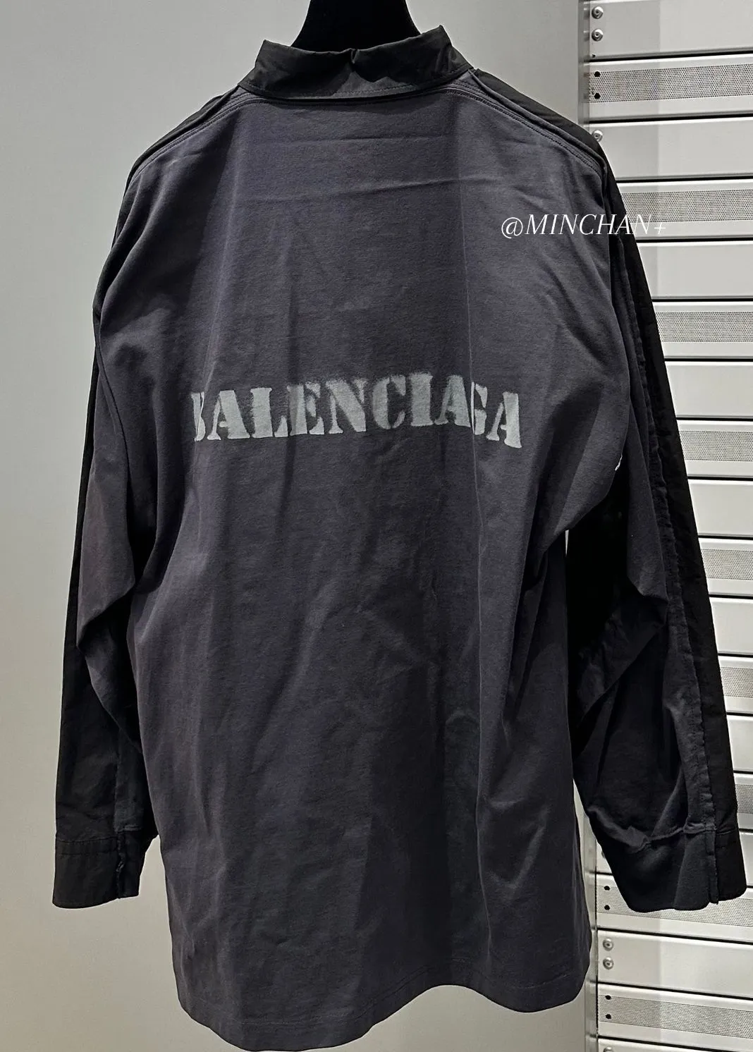 BALENCIAGA  |Button-down Street Style Long Sleeves Plain Oversized Logo