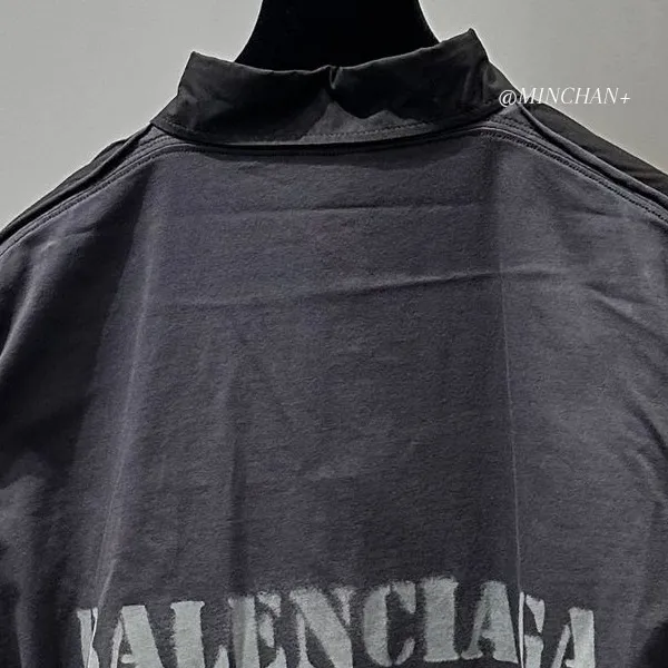 BALENCIAGA  |Button-down Street Style Long Sleeves Plain Oversized Logo