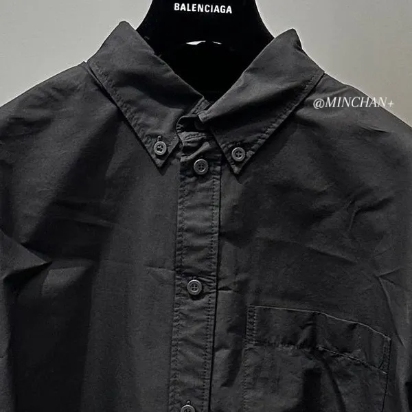 BALENCIAGA  |Button-down Street Style Long Sleeves Plain Oversized Logo