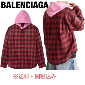 BALENCIAGA  |Button-down Unisex Street Style Long Sleeves Cotton