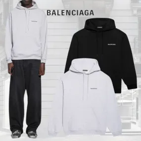 BALENCIAGA  |Street Style Long Sleeves Plain Cotton Oversized Logo Luxury