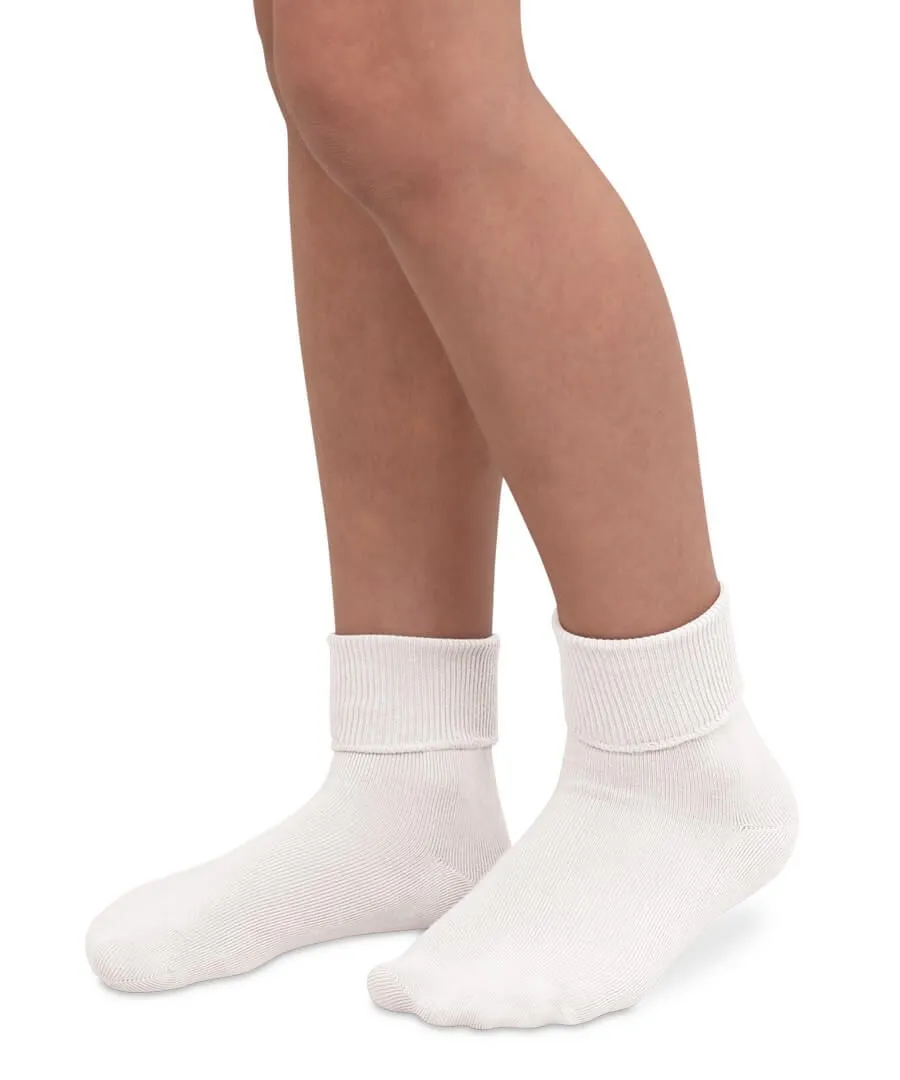 Basic Turn Cuff Sock - White