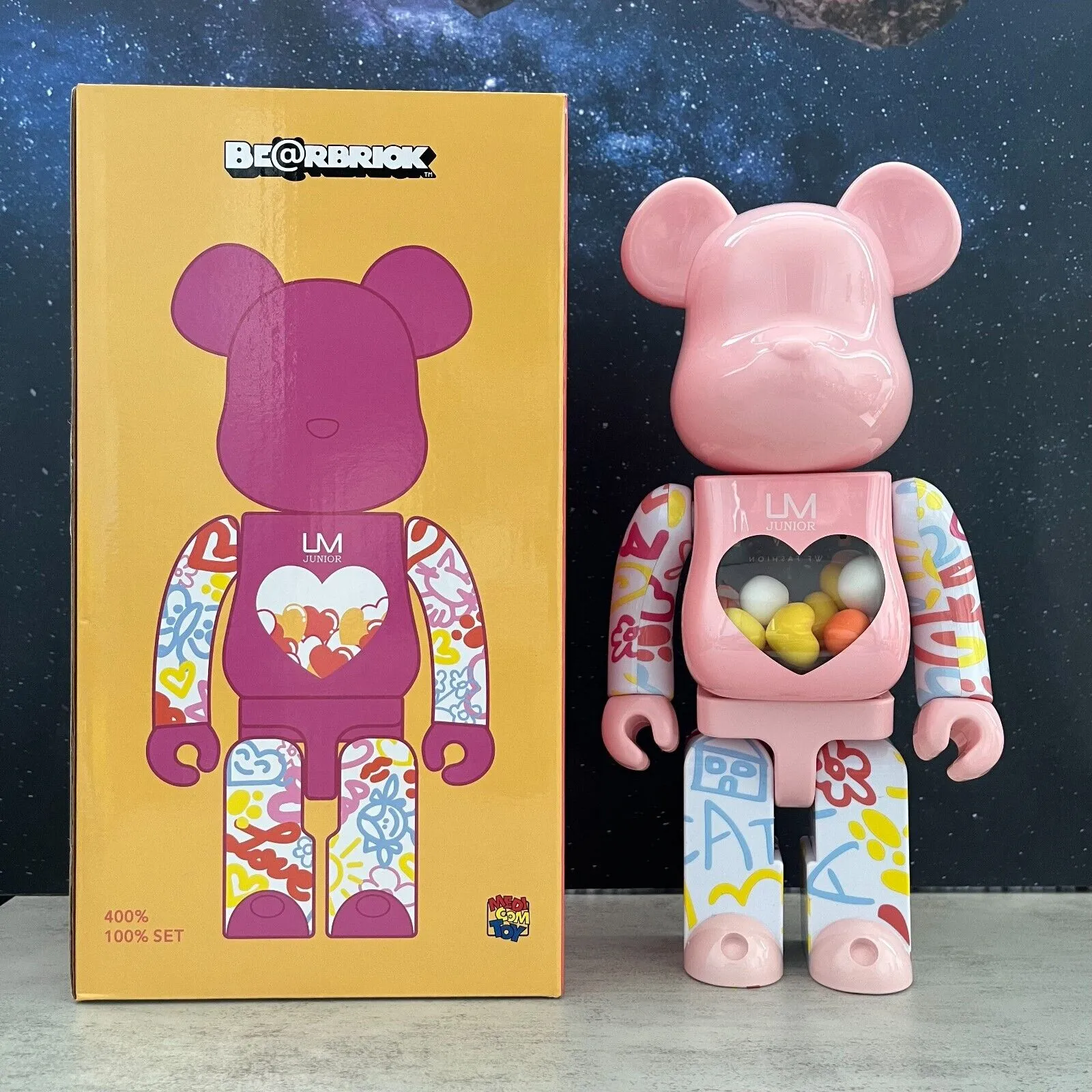 BE@RBRICK 400% Bluetooth Speaker Building Block Violent Bear Collectible Figure