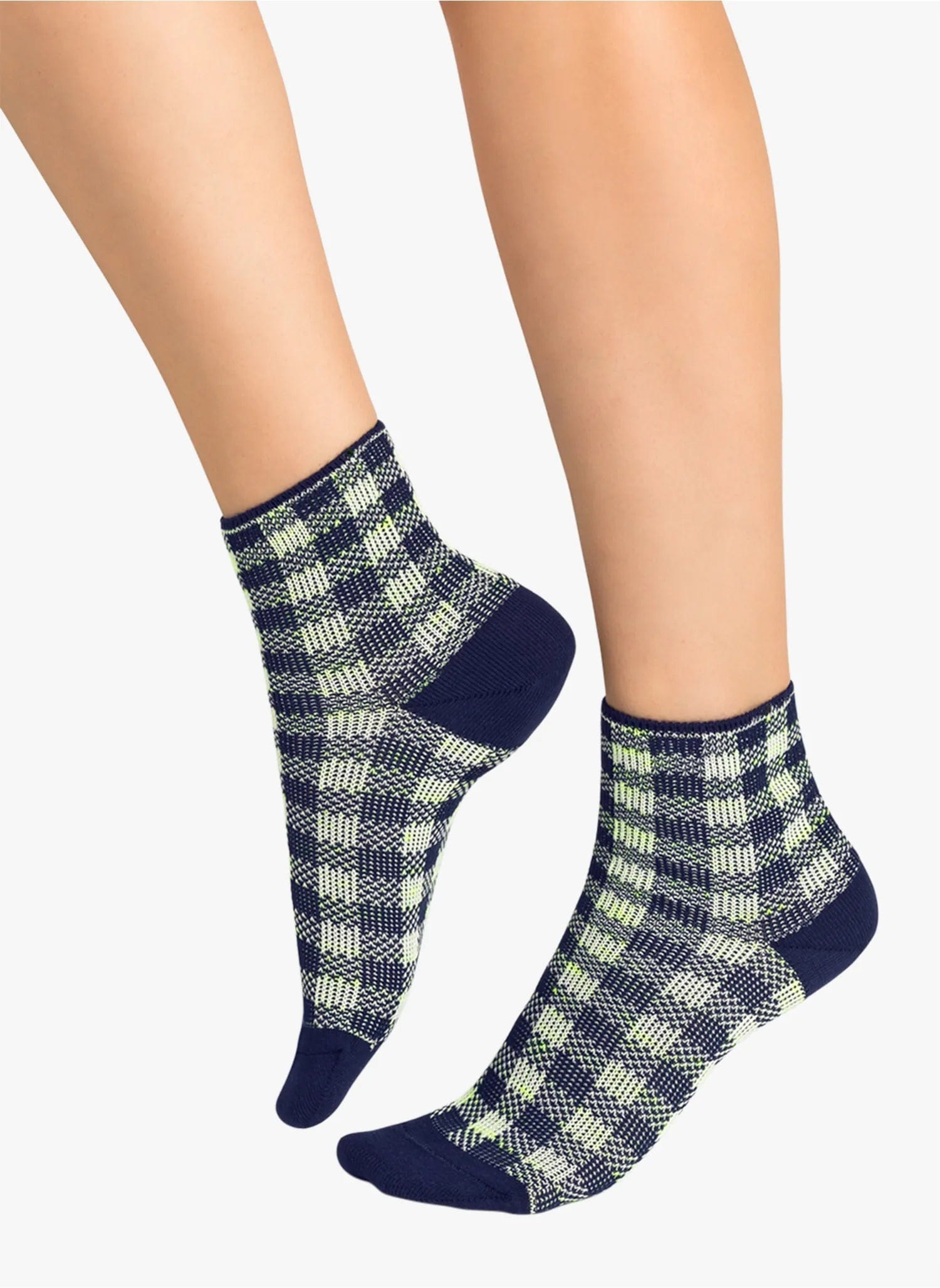 Bleuforet Ginghams Pattern Anke Socks 6422