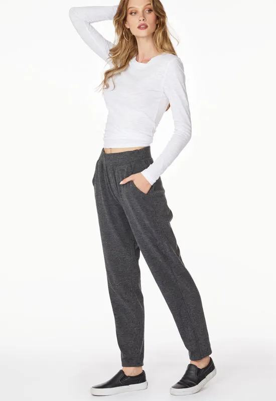 Bobi - Cozy Knit Trouser Pant Black