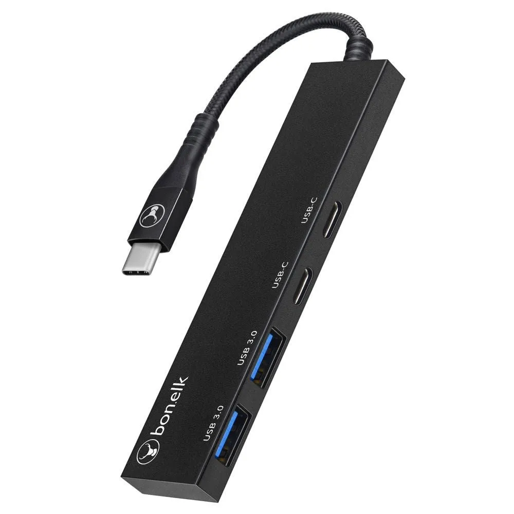 Bonelk Long-Life USB-C 4-in-1 Multiport Slim Hub