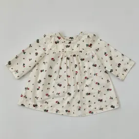 Bonpoint Rose Print Cotton Dress: 6 Months