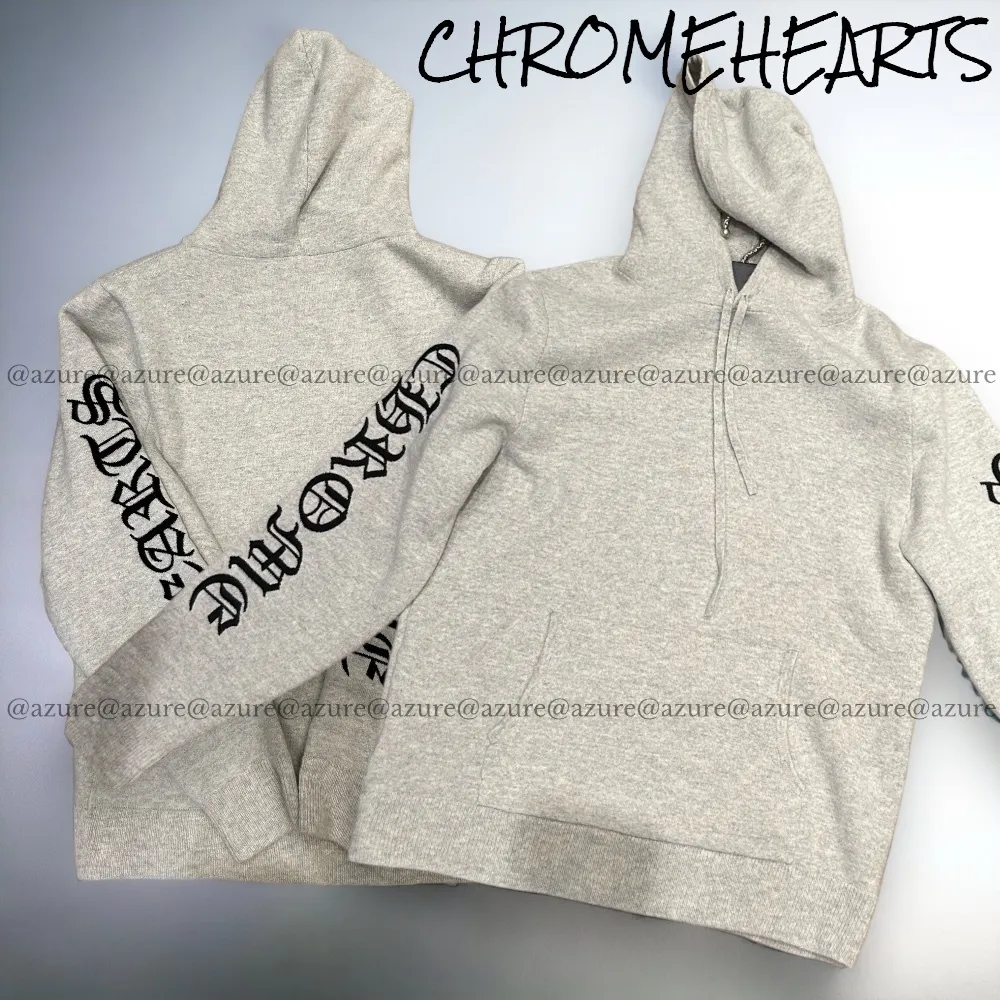 CHROME HEARTS  |Unisex Cashmere Street Style Long Sleeves Plain Logo Hoodies