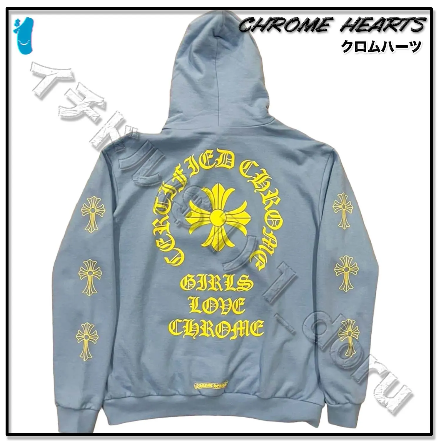 CHROME HEARTS  |Unisex Street Style Long Sleeves Cotton Logo Hoodies