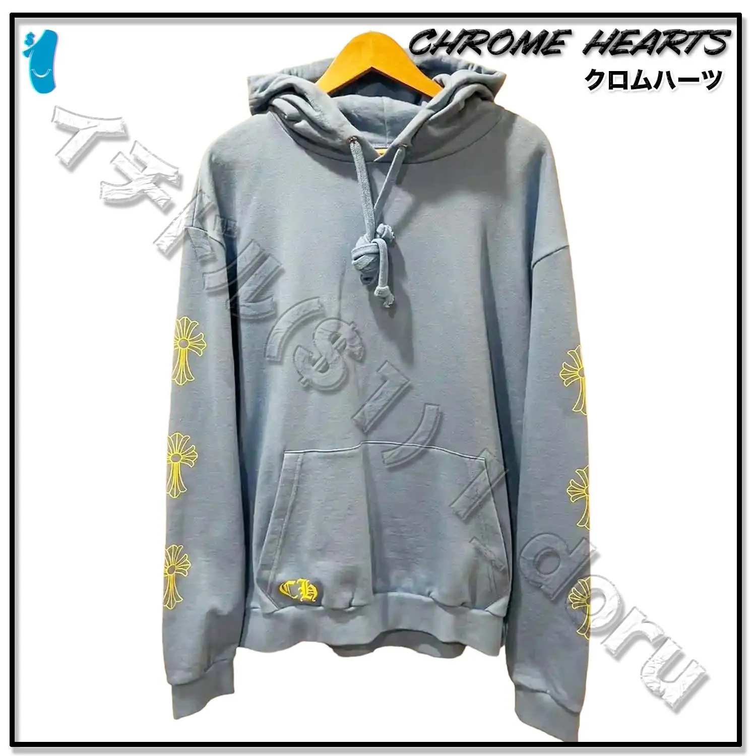 CHROME HEARTS  |Unisex Street Style Long Sleeves Cotton Logo Hoodies