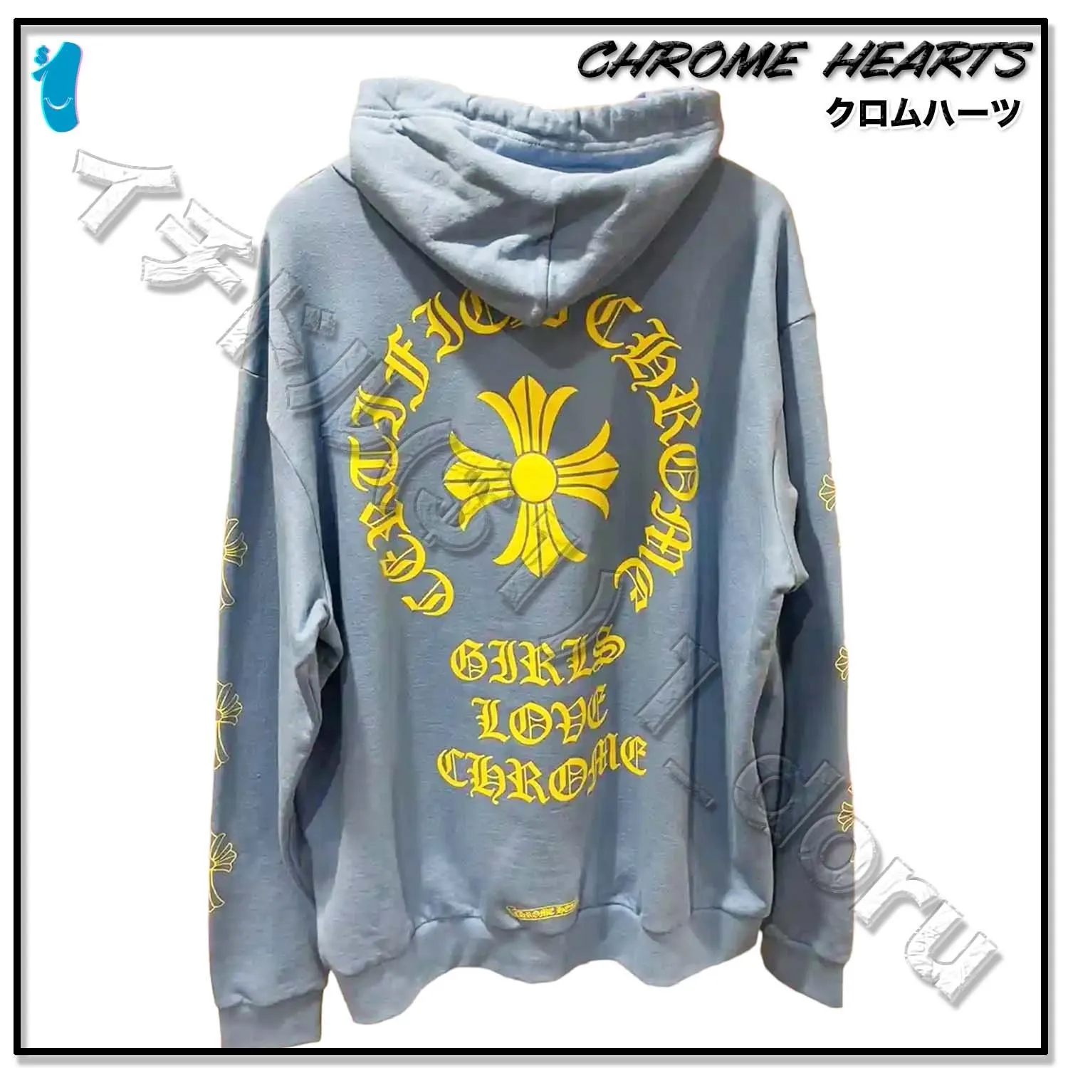 CHROME HEARTS  |Unisex Street Style Long Sleeves Cotton Logo Hoodies