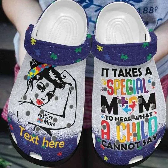 Custom Name Autism Awareness Day Strong Autism Mom It Takes A Special Mom The Hear What A Child Cannot Say Crocs Crocband Clog S