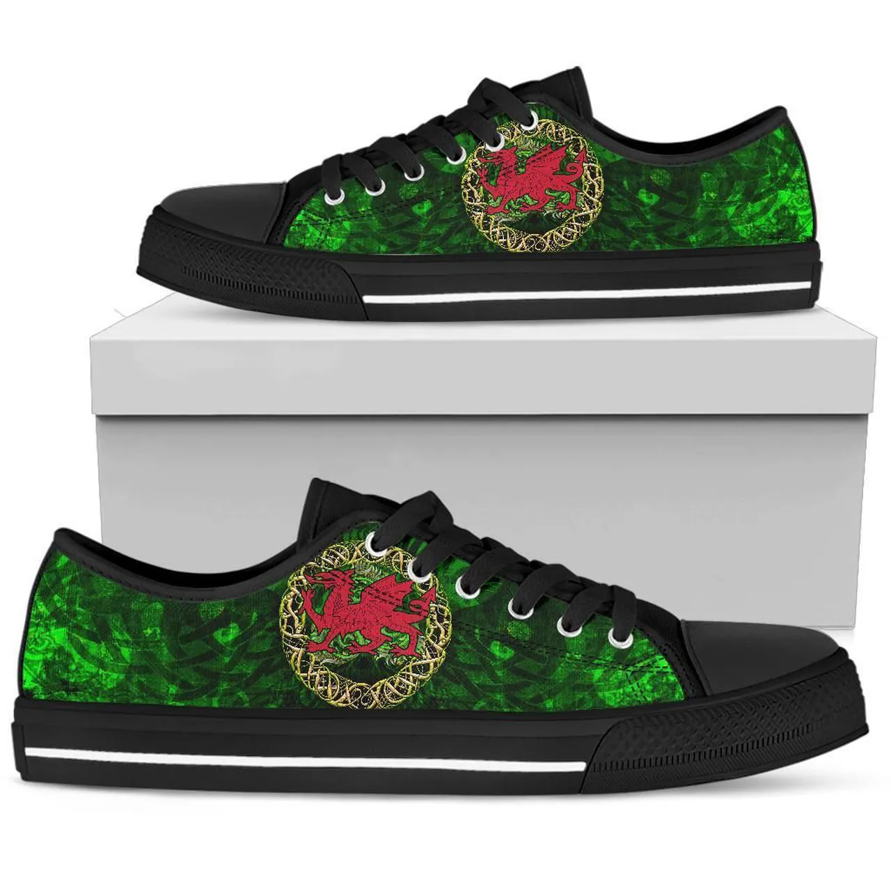 Cymru Celtic Tree Irish St Patrick’s Day Converse Sneakers Low Top Shoes