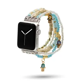 Delmira Collection - Hamsa Baby Blue Apple Watch Band