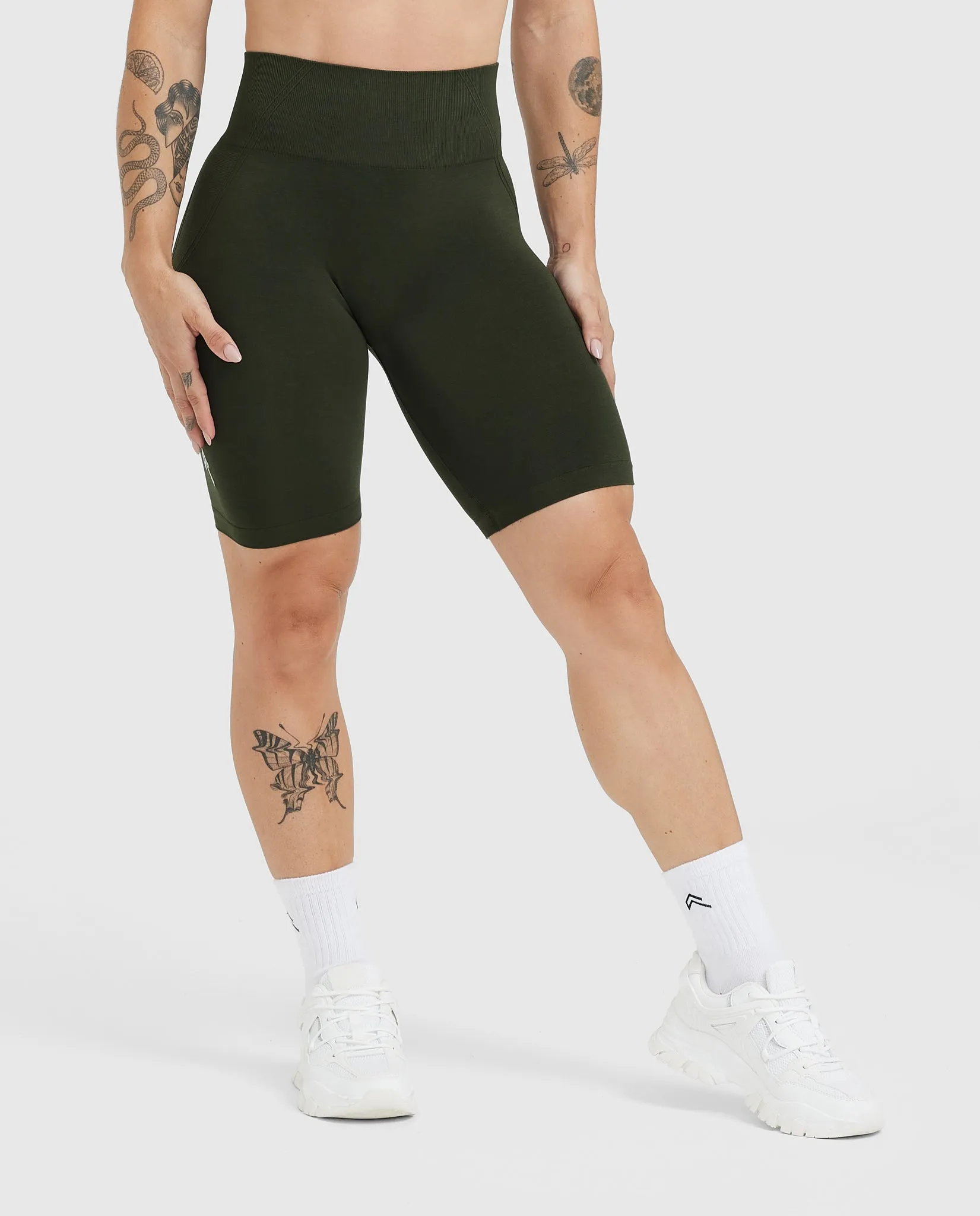 Effortless Seamless Cycling Shorts | Khaki