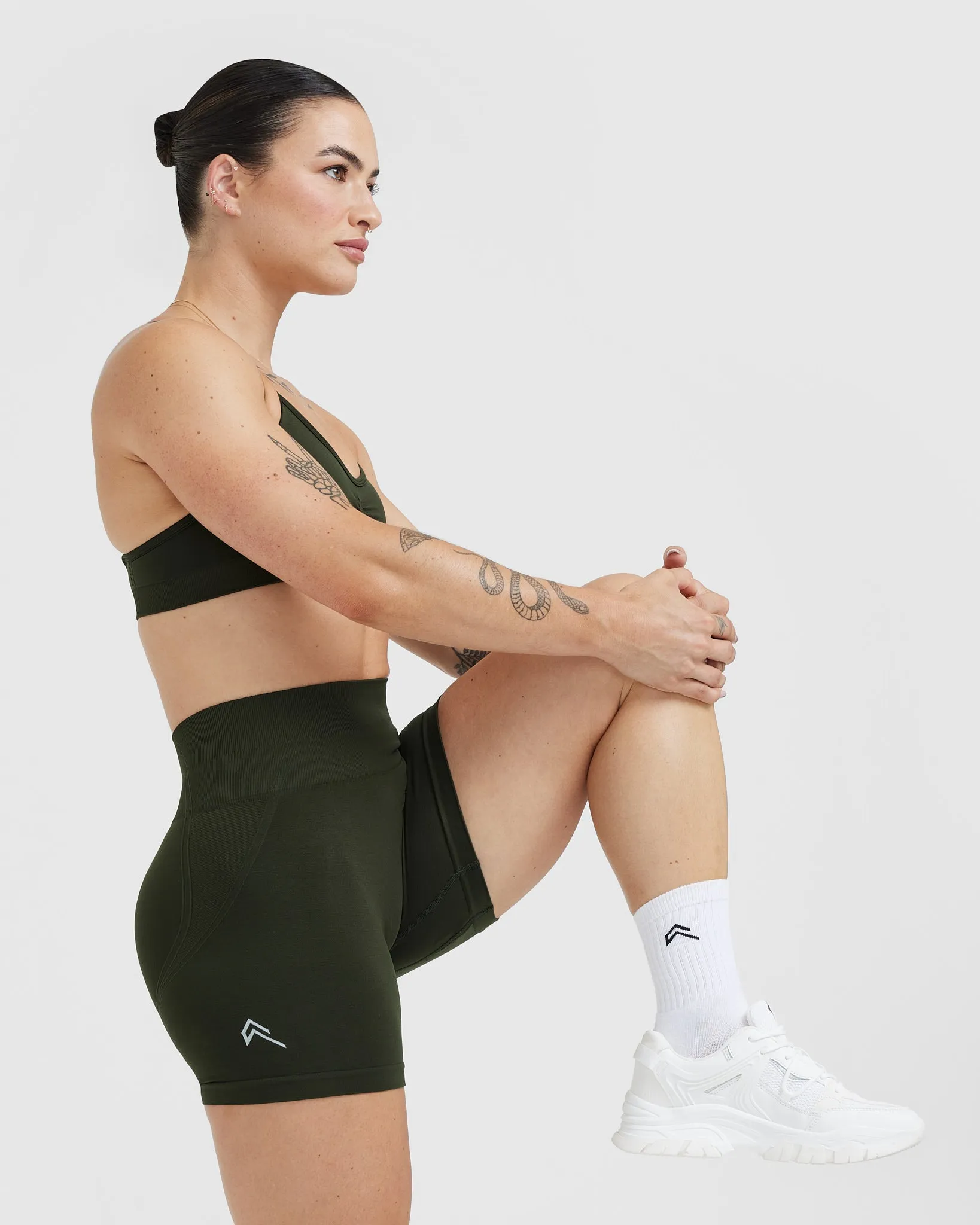 Effortless Seamless Cycling Shorts | Khaki