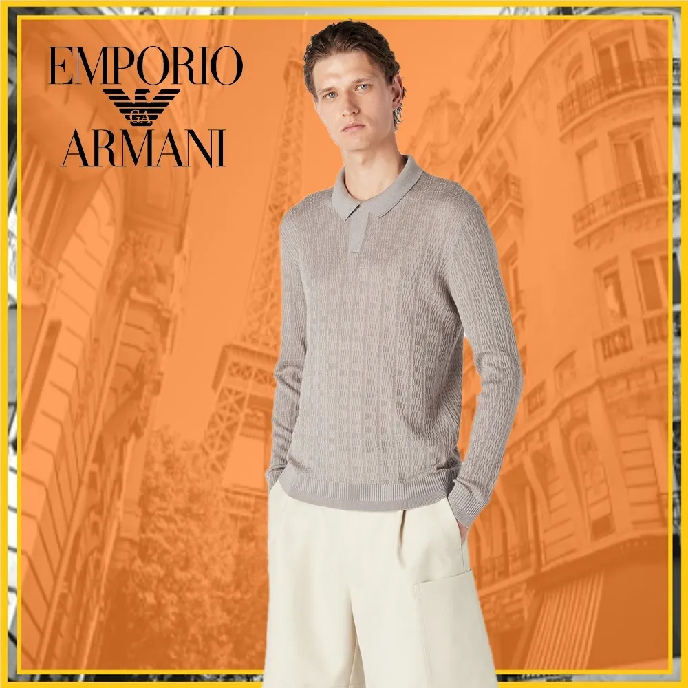 EMPORIO ARMANI  |Button-down Unisex Street Style Long Sleeves Plain Logo