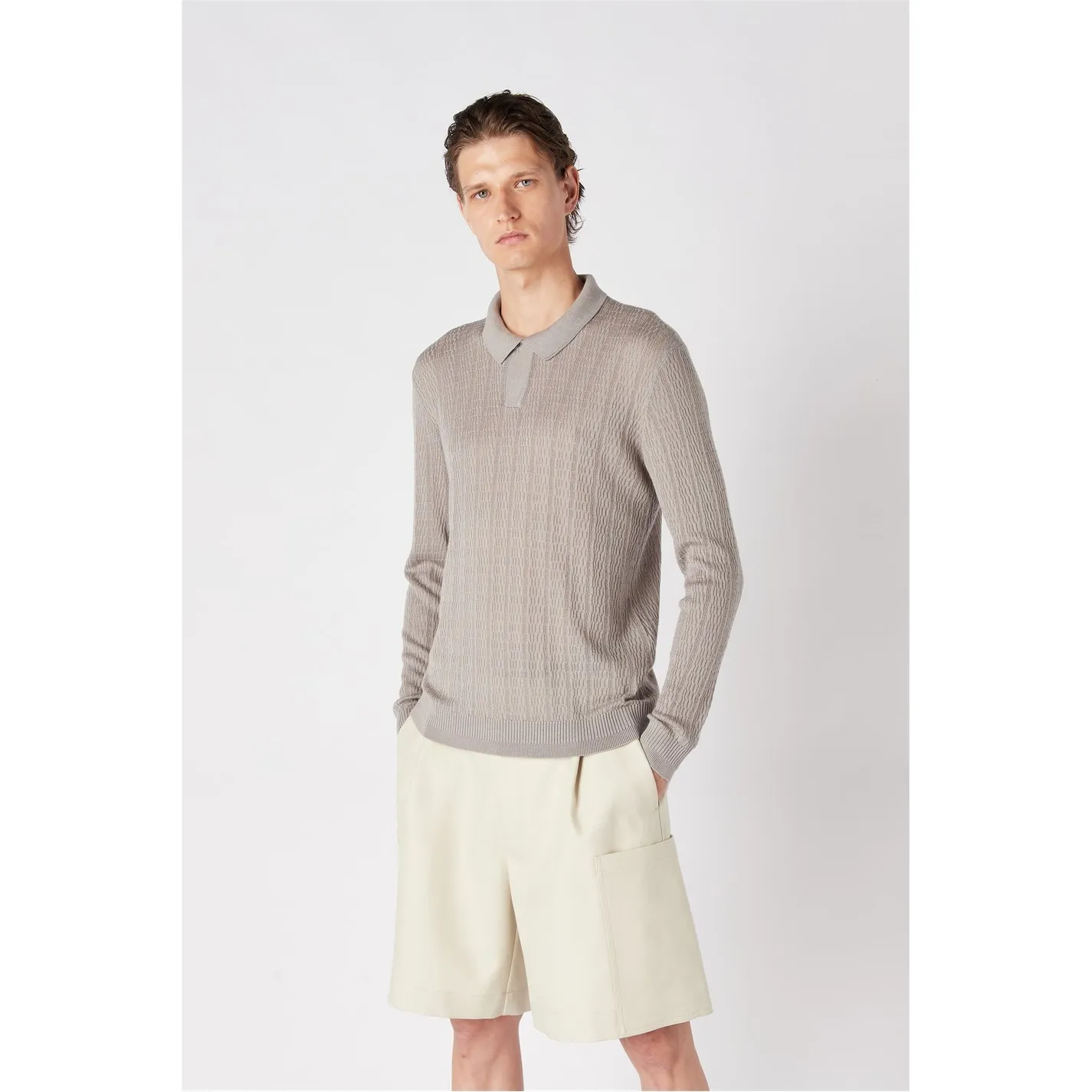 EMPORIO ARMANI  |Button-down Unisex Street Style Long Sleeves Plain Logo