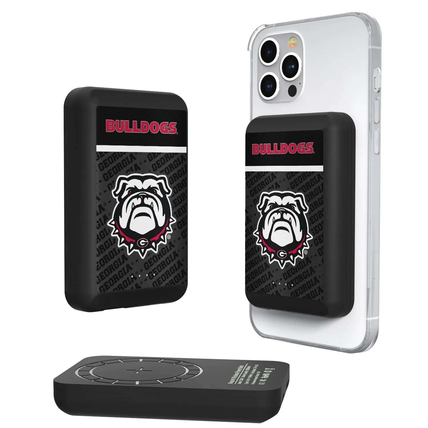 Georgia Bulldogs Endzone Plus Logo Wireless Power Bank