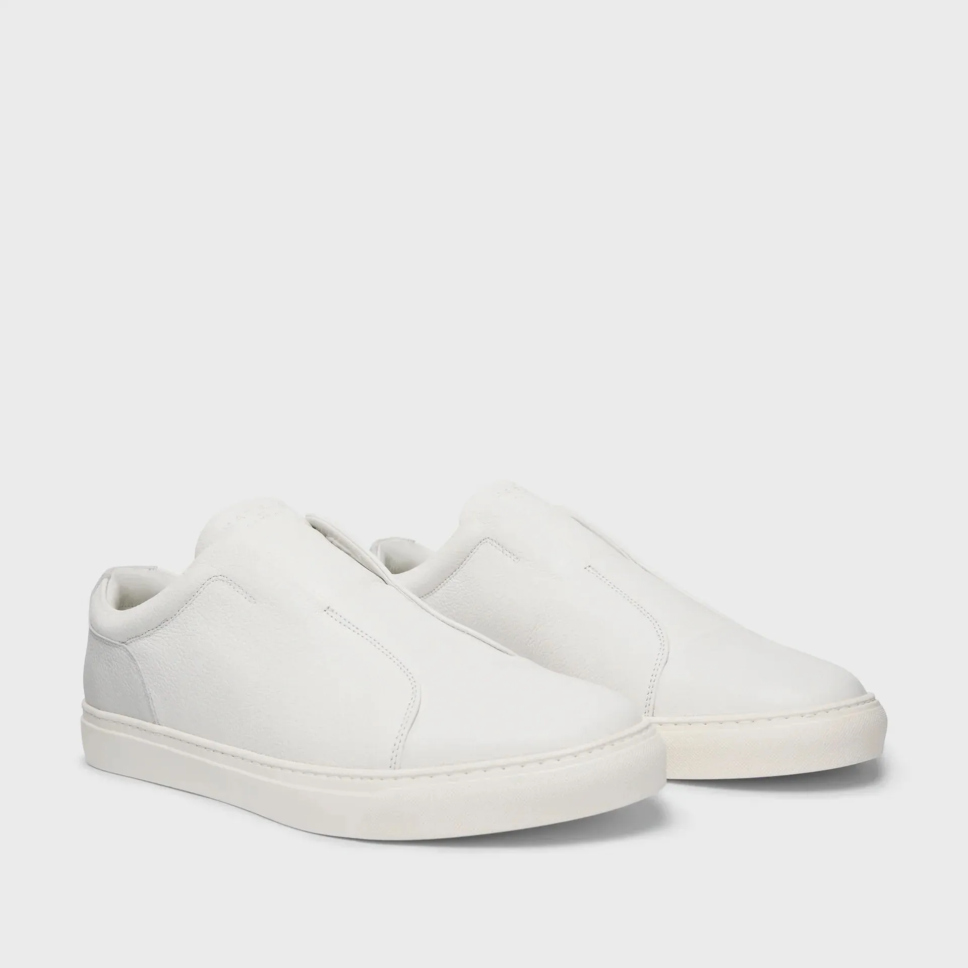 Harrys London - Aaron Suede/Soft Leather Trainers in White/Grey