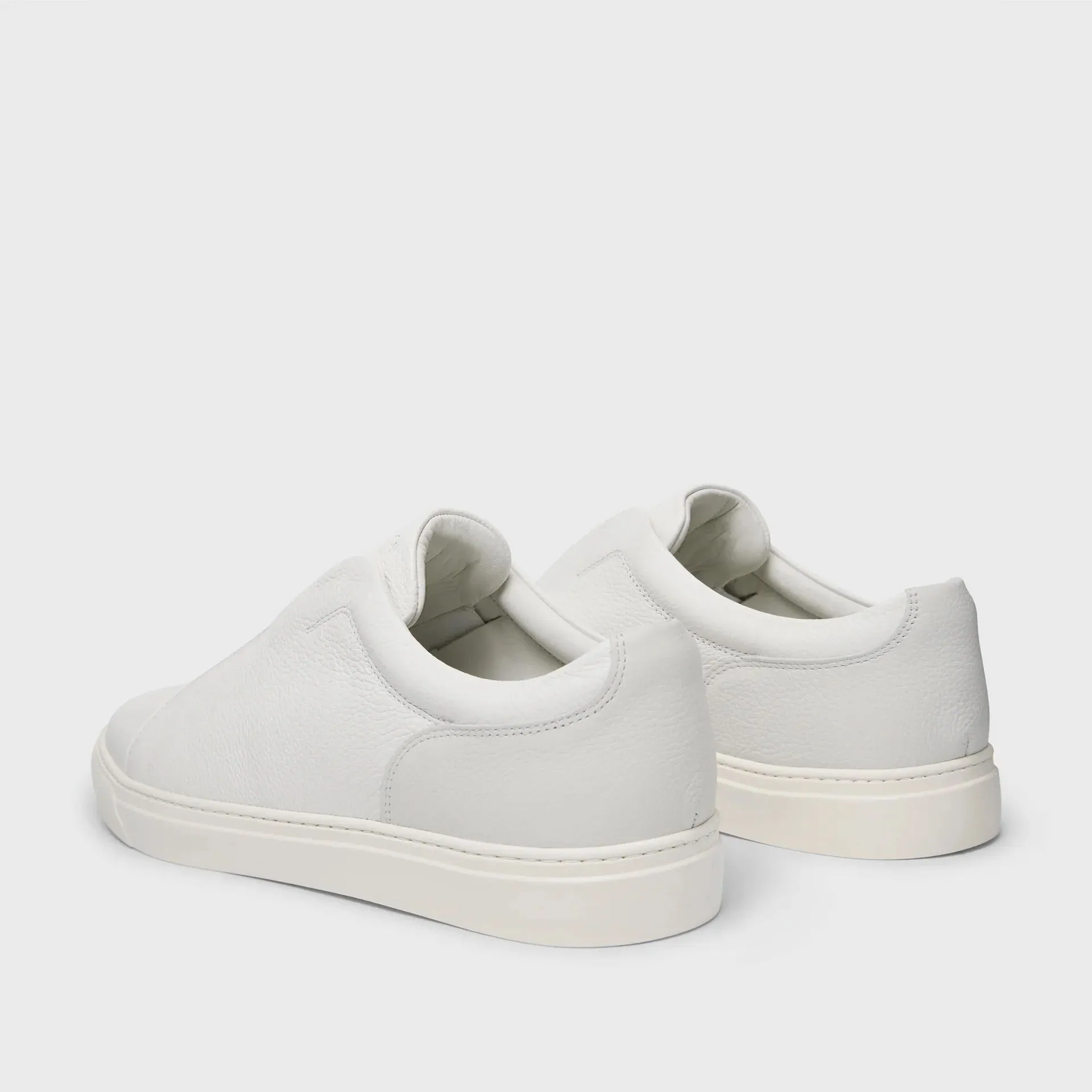 Harrys London - Aaron Suede/Soft Leather Trainers in White/Grey