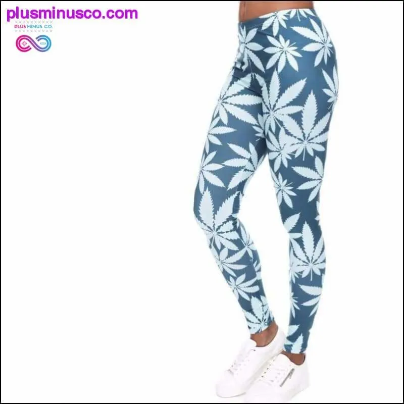 High Quality Blizzard Marijuana Leaf Leggings