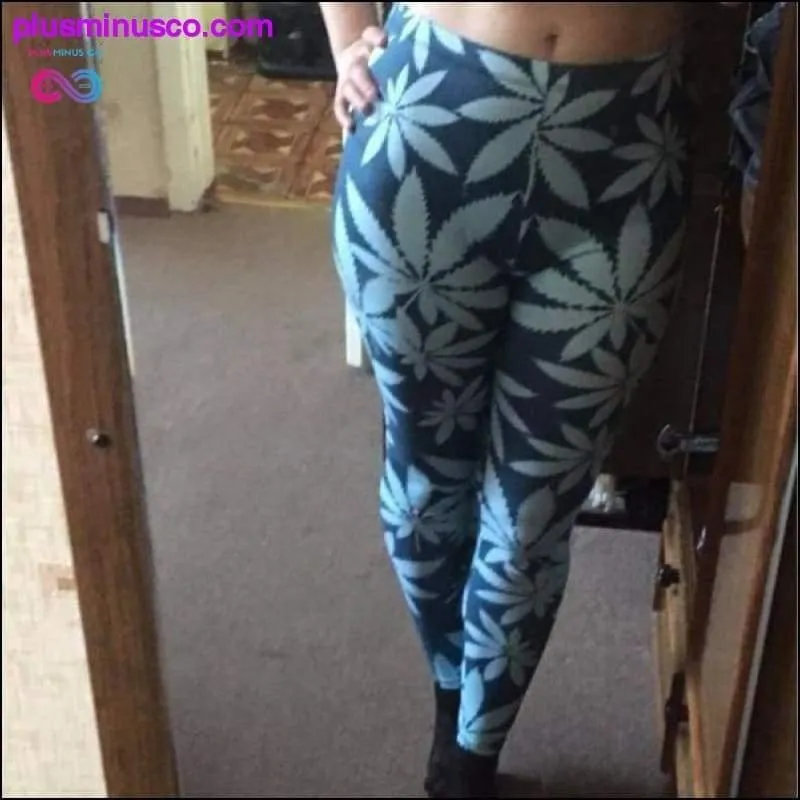 High Quality Blizzard Marijuana Leaf Leggings