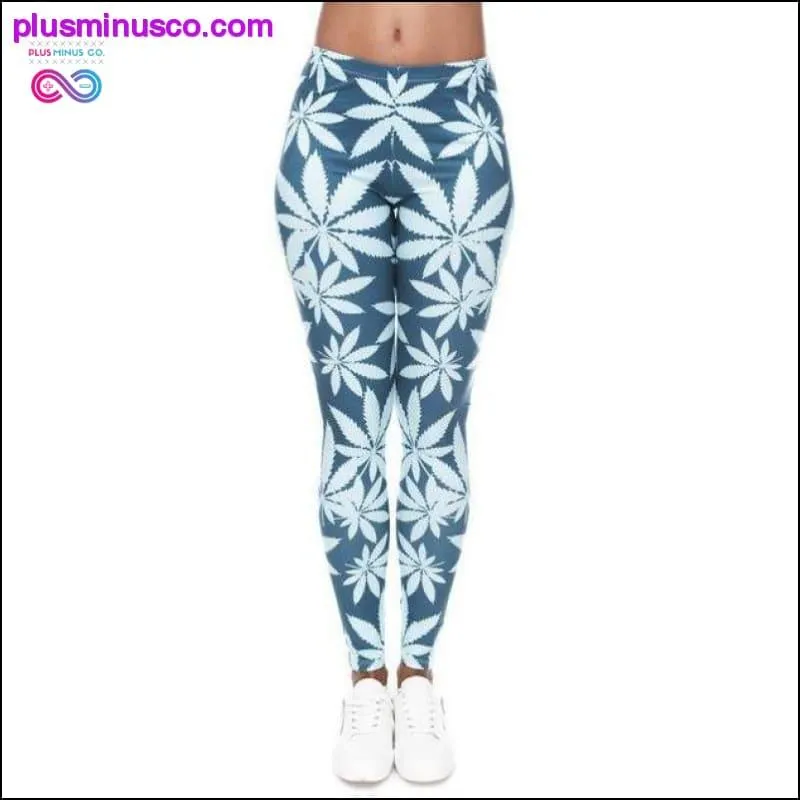 High Quality Blizzard Marijuana Leaf Leggings