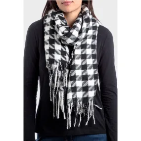 Houndstooth Scarf- Black