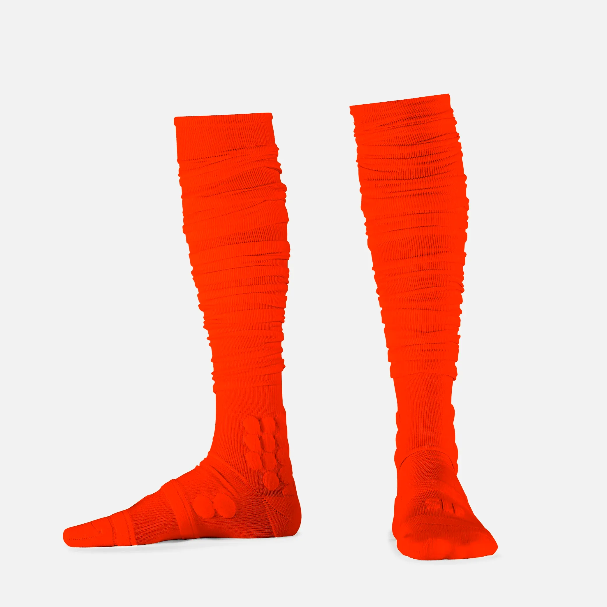 Hue Orange Football Padded Long Socks